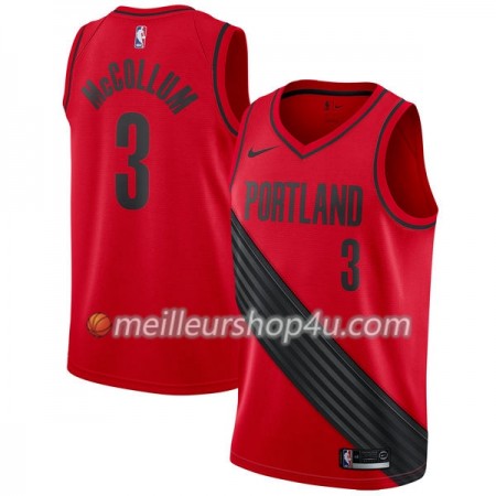 Maillot Basket Homme Portland Trail Blazers CJ McCollum 3 Nike 2017-18 Rouge Swingman